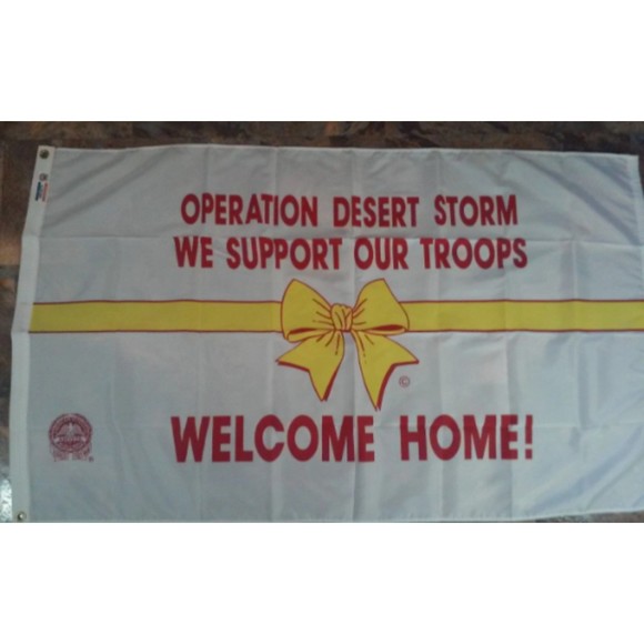 Vintage Operation Desert Storm Flag Banner 3' x 5' - Picture 1 of 8